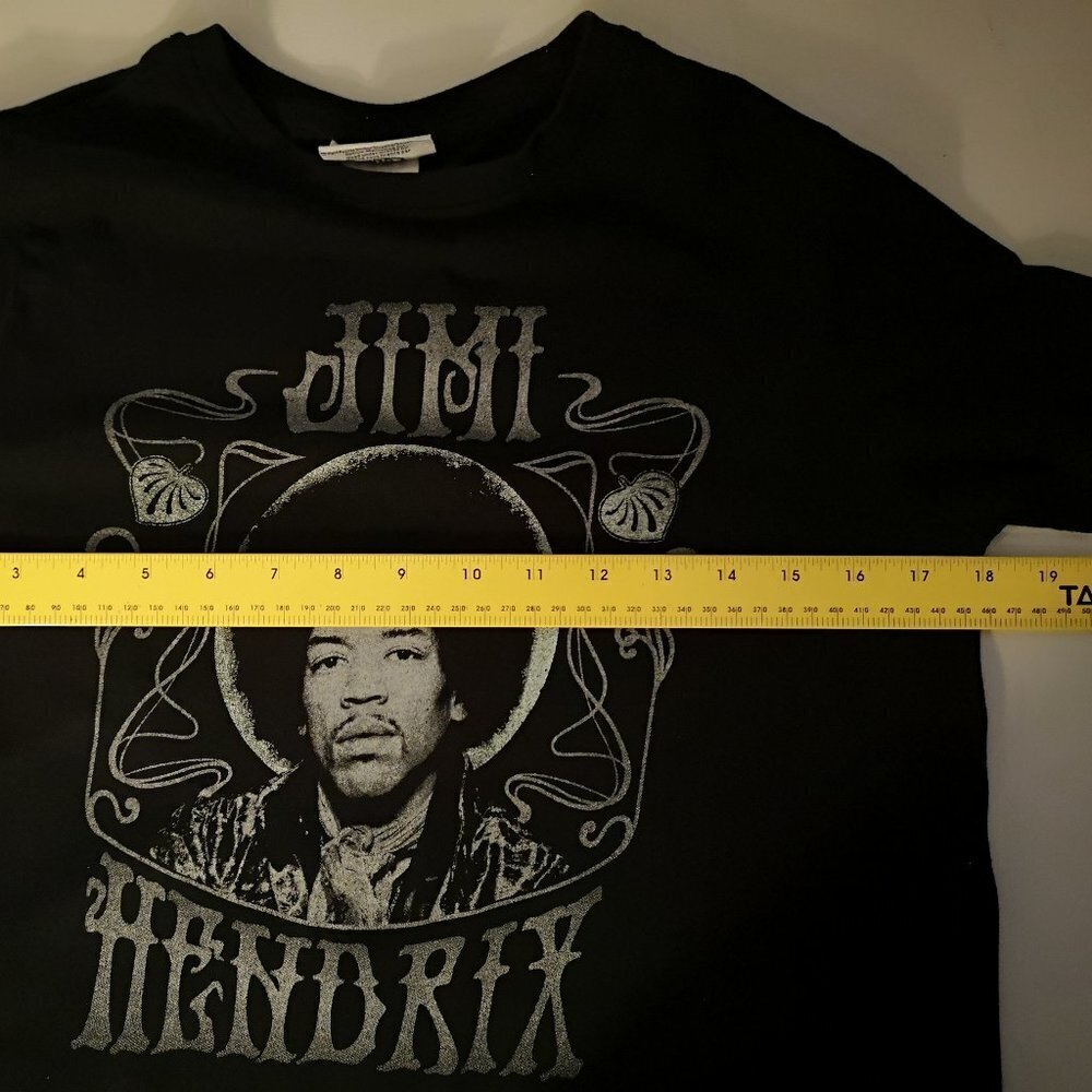 Karl Ferris Ladies Size Small Black Lace Trimmed Jimi Hendrix T-shirt - Picture 8 of 8
